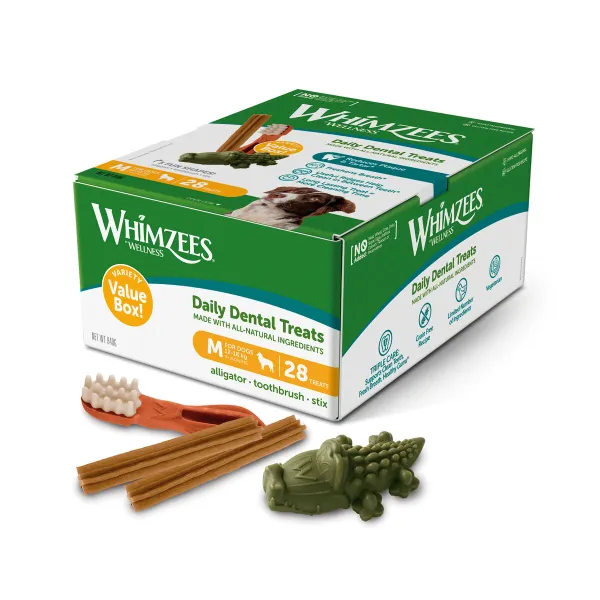 Mitrs ēdien Whimzees Daily Dental Treats 28 gb.