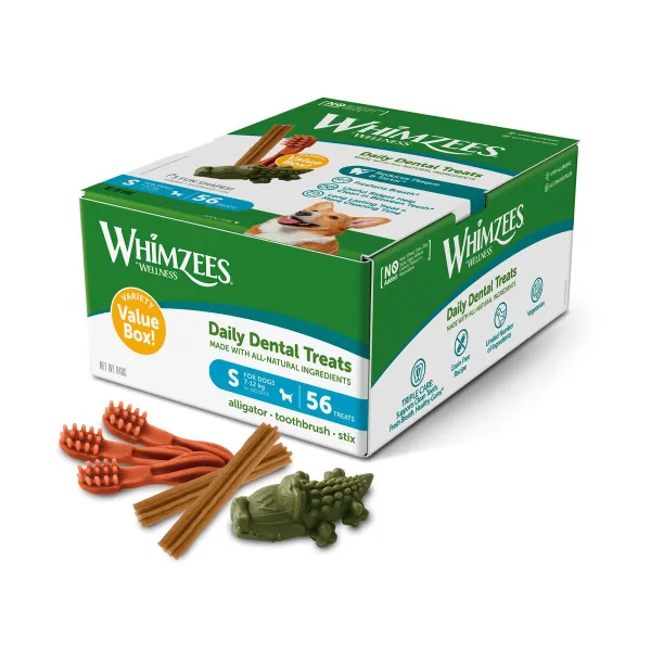 Kostea ruoka Whimzees Daily Dental Treats 56 osaa