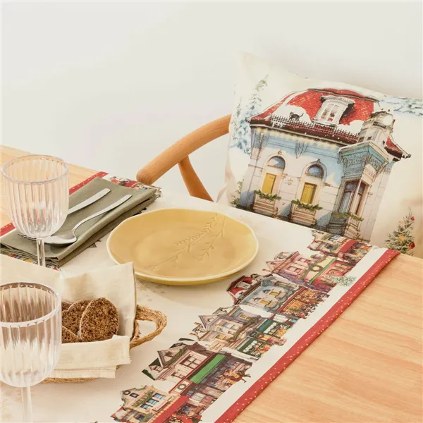 Table Runner Belum Christmas City Multicolour 45 x 140 cm