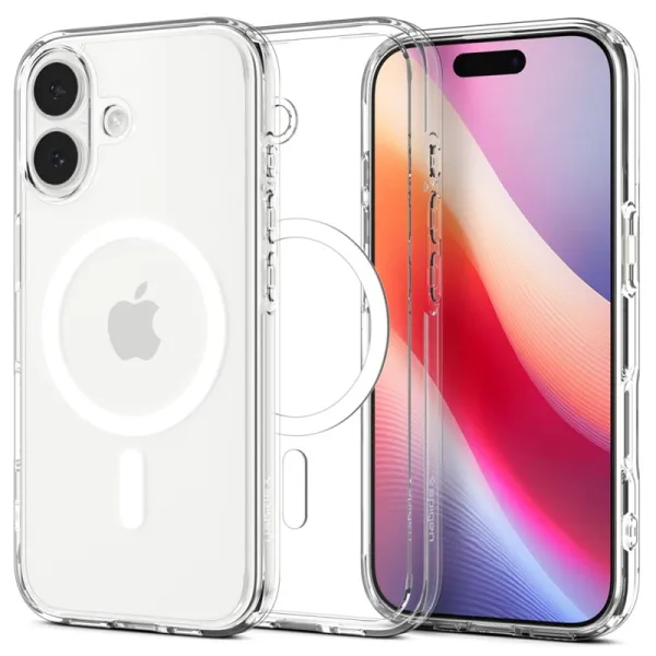 Spigen Ultra Hybrid Mag MagSafe - Case for iPhone 17 (Clear/White)  