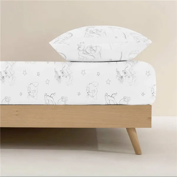 Fitted bottom sheet Tom & Jerry Multicolour King size