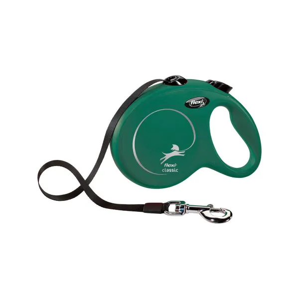 Dog Lead Flexi Green L