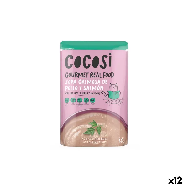 Kačių maistas Cocosi Gourmet Real Food 40 g Lašišos raudonumo spalva 12 vnt.