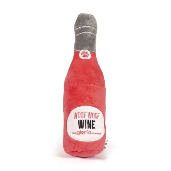 Minkštas žaislas šunims Gloria WOOF WOOF WINE Raudona Poliesteris