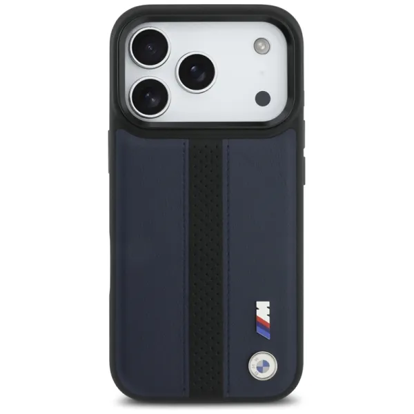 BMW M Perforated Stripe Logo MagSafe - iPhone 17 Pro Case (Navy Blue)
