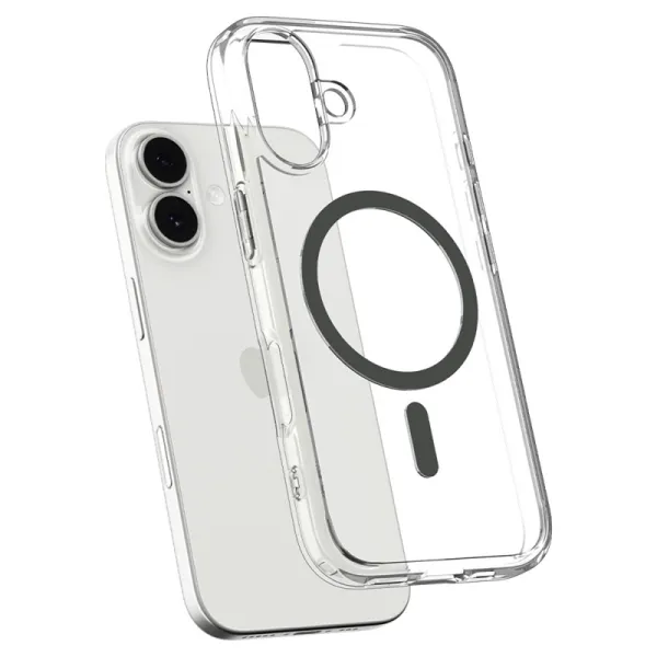 Spigen Ultra Hybrid Mag MagSafe - Case for iPhone 17 (Clear/Graphite)  