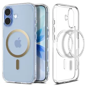 Spigen Ultra Hybrid Mag MagSafe - Case for iPhone 17 (Clear/Gold)  