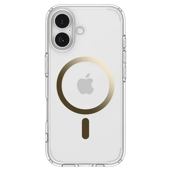 Spigen Ultra Hybrid Mag MagSafe - Case for iPhone 17 (Clear/Gold)  