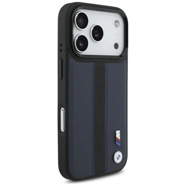 BMW M Perforated Stripe Logo MagSafe - iPhone 17 Pro Case (Navy Blue)