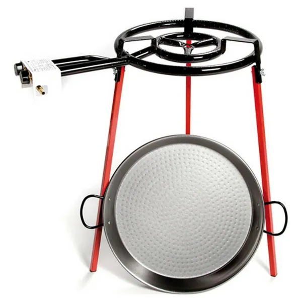 Paellagrilli Vaello 6140 Musta Teräs Tripodi Poltin Espanja (2 Kappaletta) (Kunnostetut Tuotteet A)