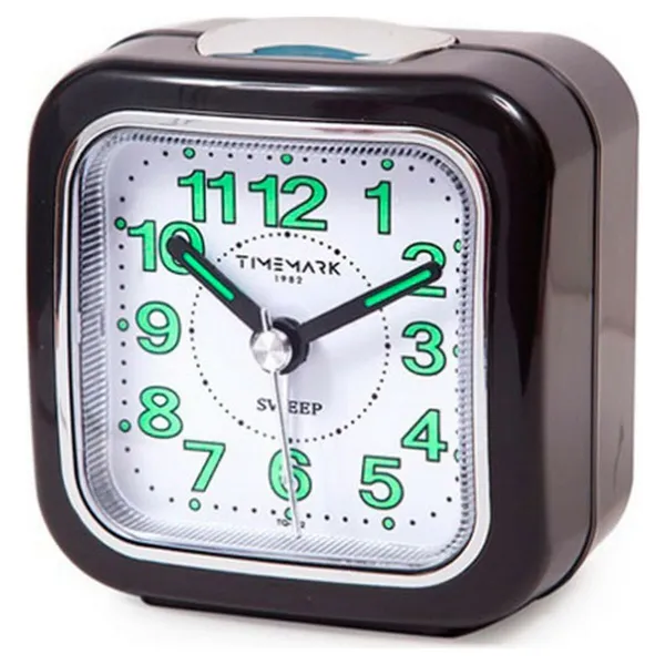 Analoginis žadintuvas Timemark Juoda Tylus su garsu Nakties režimas (7.5 x 8 x 4.5 cm)