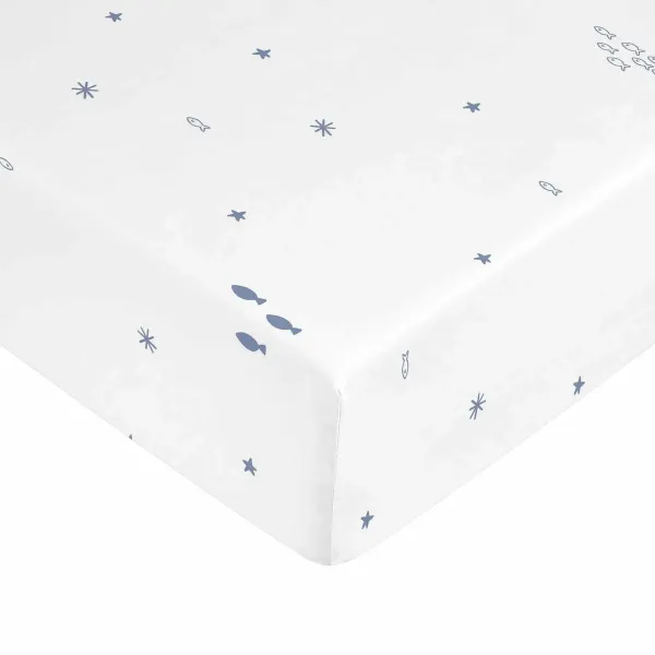 Fitted bottom sheet Kids&Cotton Tabor Multicolour 60x120cm