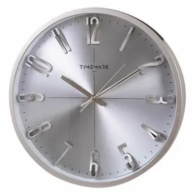 Sienas pulkstenis Timemark Sudrabains Ø 34 cm