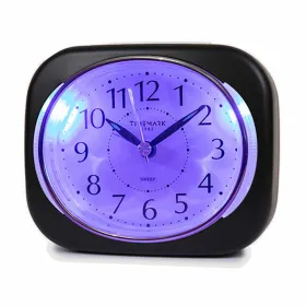 Analogais Pulkstenis ar Modinātāju Timemark 10 x 8,5 x 4 cm Melns Plastmasa Klasiski