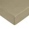 Fitted bottom sheet Decolores Liso Brown Double