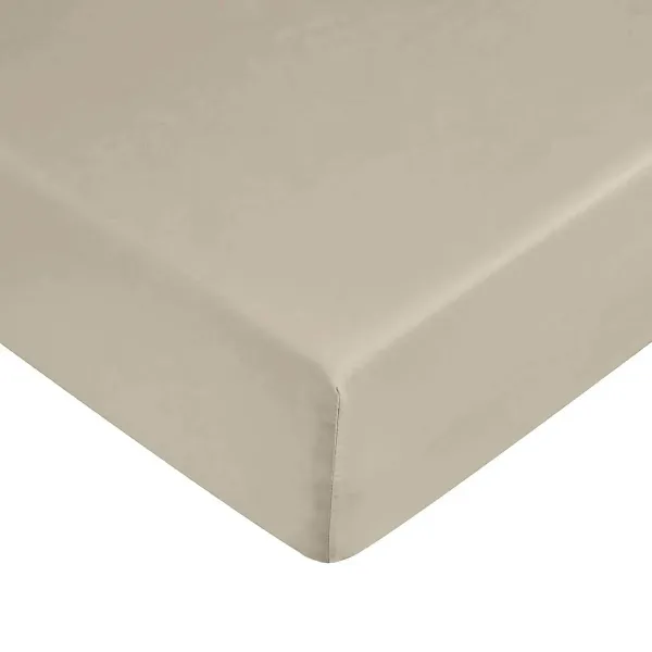 Fitted bottom sheet Decolores Liso Brown Double