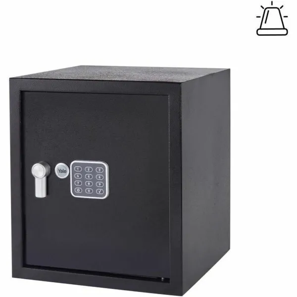 Kassakaappi elektronisella lukolla Yale Musta 40 L 39 x 35 x 36 cm Ruostumaton teräs