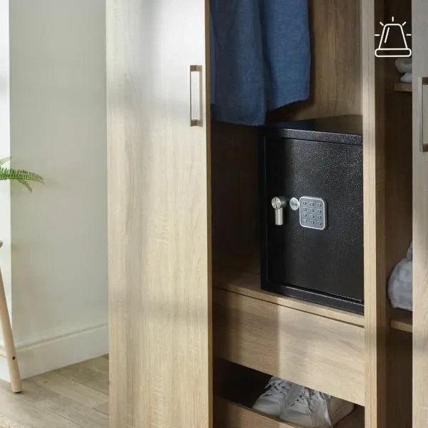 Kassakaappi elektronisella lukolla Yale Musta 40 L 39 x 35 x 36 cm Ruostumaton teräs