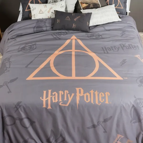 Nordic cover Harry Potter Deathly Hallows Multicolour 175 Threads 140 x 200 cm Single