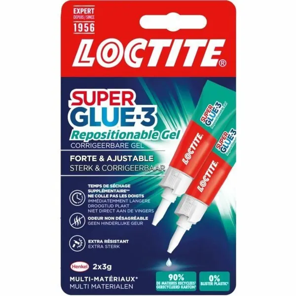 Syanoakrylaatti Loctite SUPERGLUE-3 3 g 2 Kappaletta (12 osaa)