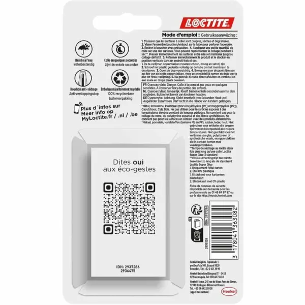 Cianoakrilatas Loctite SUPERGLUE-3 3 g 2 Dalys (12 vnt.)
