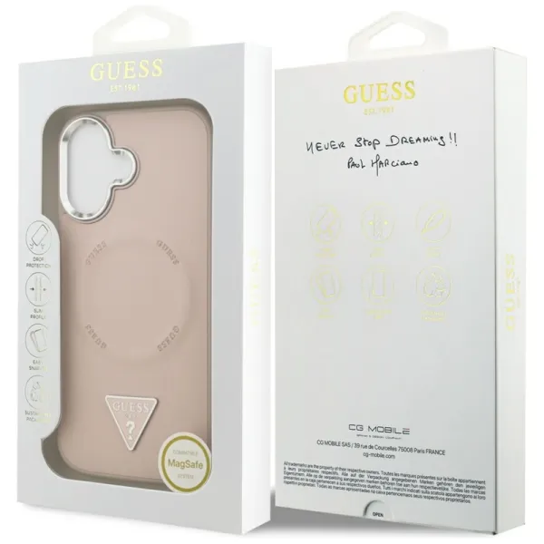 Guess Triangle Logo MagSafe - Case iPhone 17 (Pink)
