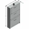 Batų lentyna FMD Balta 58,5 x 104,5 x 17 cm