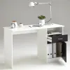 Письменный стол FMD JACKSON  Белый Чёрный 123 x 76,5 x 50 cm Деревянный