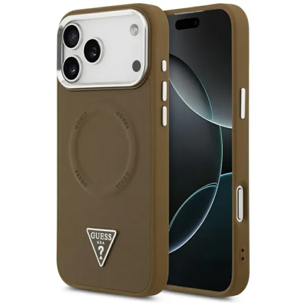 Guess Triangle Logo MagSafe - Case iPhone 17 Pro (Brown)