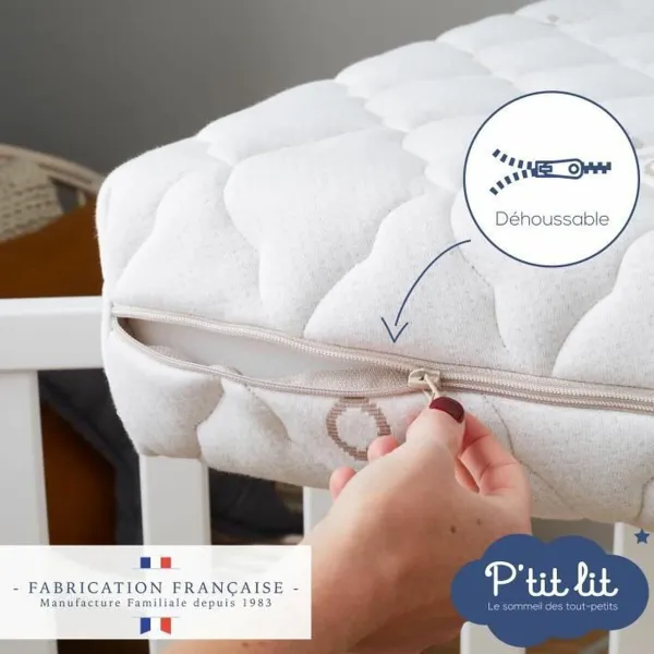 Cot mattress P'TIT LIT Organic Cotton 120 x 60 cm