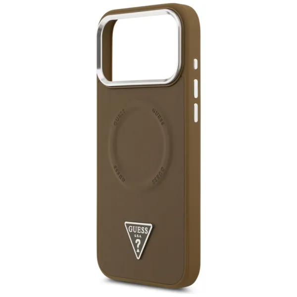 Guess Triangle Logo MagSafe - Case iPhone 17 Pro Max (Brown)
