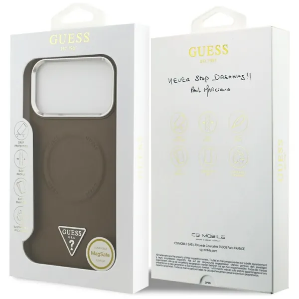 Guess Triangle Logo MagSafe - Case iPhone 17 Pro Max (Brown)