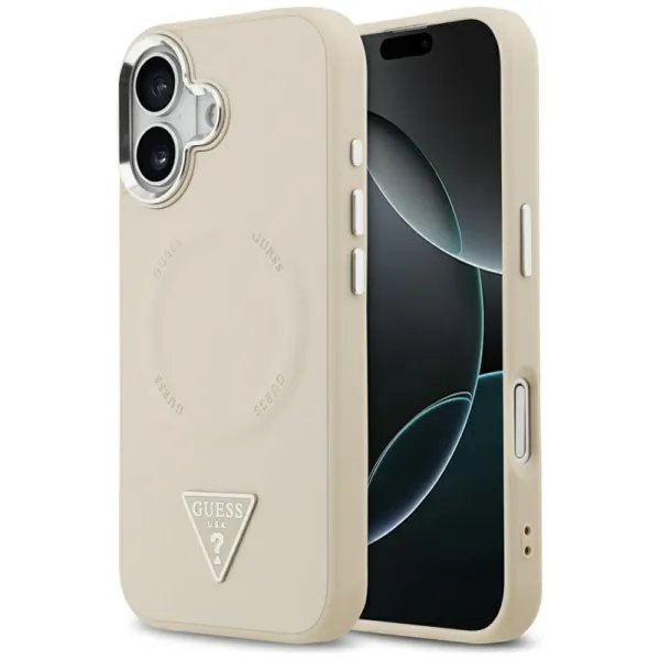 Guess Triangle Logo MagSafe - Case iPhone 17 (Beige)