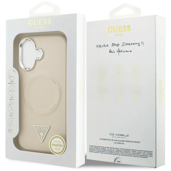 Guess Triangle Logo MagSafe - Case iPhone 17 (Beige)