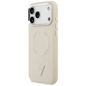 Guess Triangle Logo MagSafe - Case iPhone 17 Pro Max (Beige)