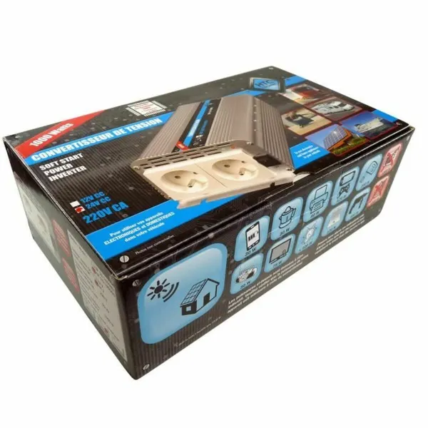 Электрический конвертер HTC EQUIPEMENT 1000 W 24 V 220-240 V