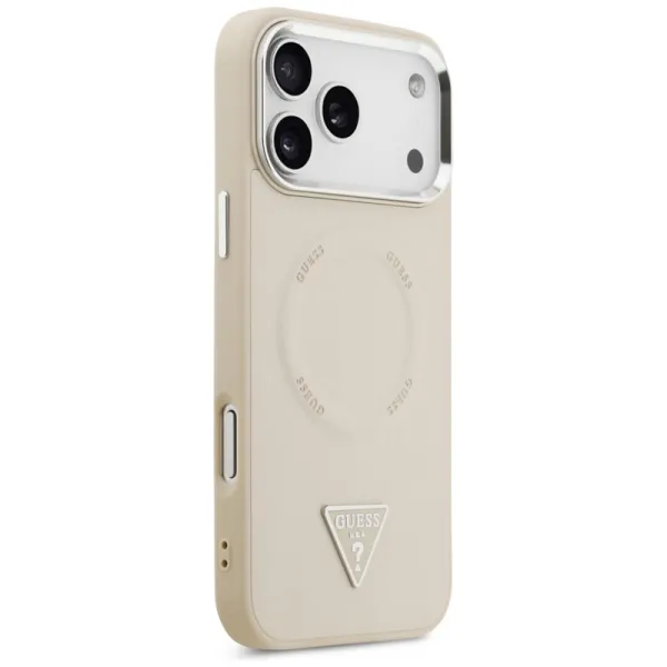 Guess Triangle Logo MagSafe - Case iPhone 17 Pro Max (Beige)
