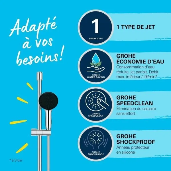 Душевая стойка Grohe Vitalio Start 110 Chrome Пластик