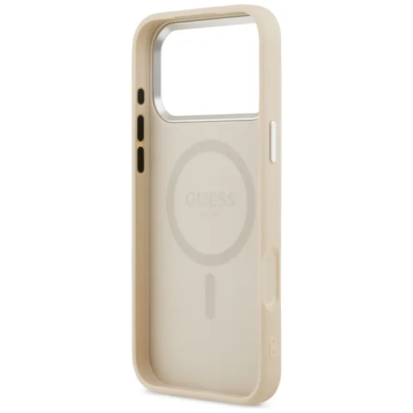 Guess Triangle Logo MagSafe - Case iPhone 17 Pro Max (Beige)