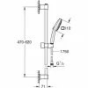 Душевая стойка Grohe Vitalio Comfort 110 Металл