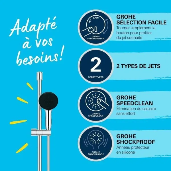 Dušo stovas Grohe Vitalio Start 110 Chrome Metalinis