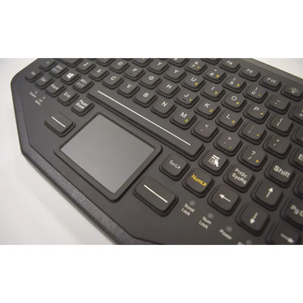 Keyboard Gamber Johnson 7300-0113 Black Spanish Qwerty