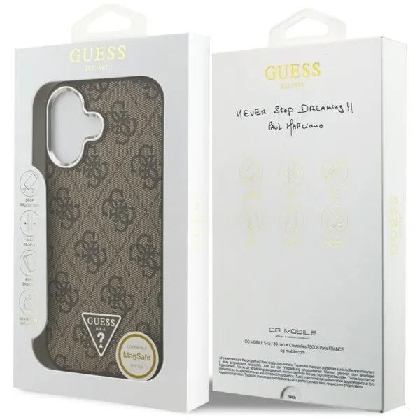 Guess 4G Triangle Logo MagSafe - Case iPhone 17 (brown)