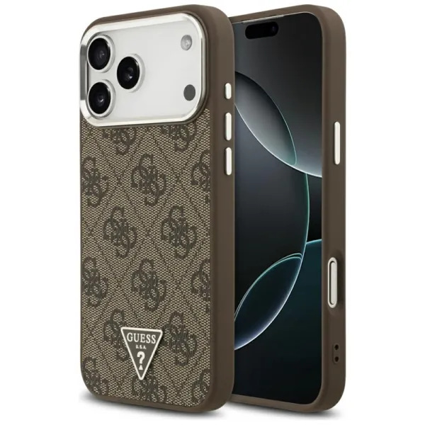 Guess 4G Triangle Logo MagSafe - Case iPhone 17 Pro Max (brown)