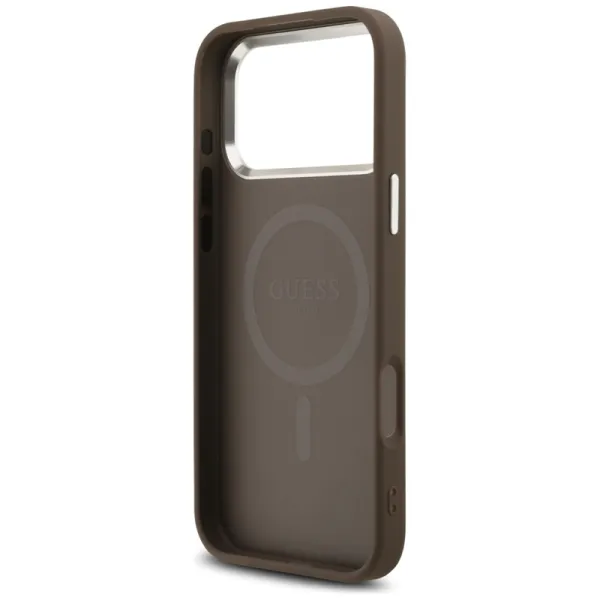 Guess 4G Triangle Logo MagSafe - Case iPhone 17 Pro Max (brown)