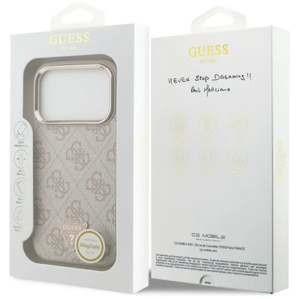 Guess 4G Triangle Logo MagSafe - Case iPhone 17 Pro (pink)