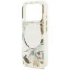 Guess IML Glitter Flowers Triangle MagSafe - Case iPhone 17 Pro Max (white)