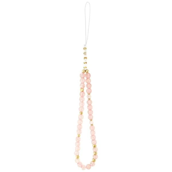 Guess IML Flowers Electro Pearl Strap MagSafe - Case iPhone 17 (pink)