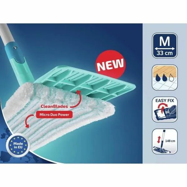 Mop with Bucket Leifheit PowerClean Turkoosi
