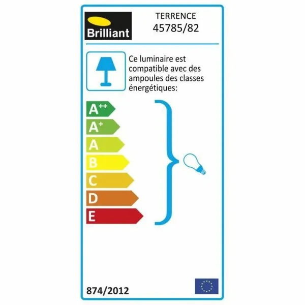 Солнечный светильник Brilliant Terrence Прозрачный Серебристый 60 W
